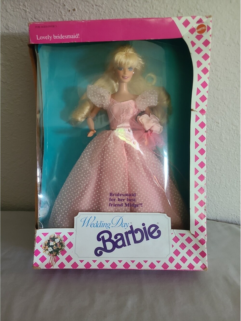 Doll Barbie Wedding Day Lovely Bridesmaid  1990 Mattel Vintage